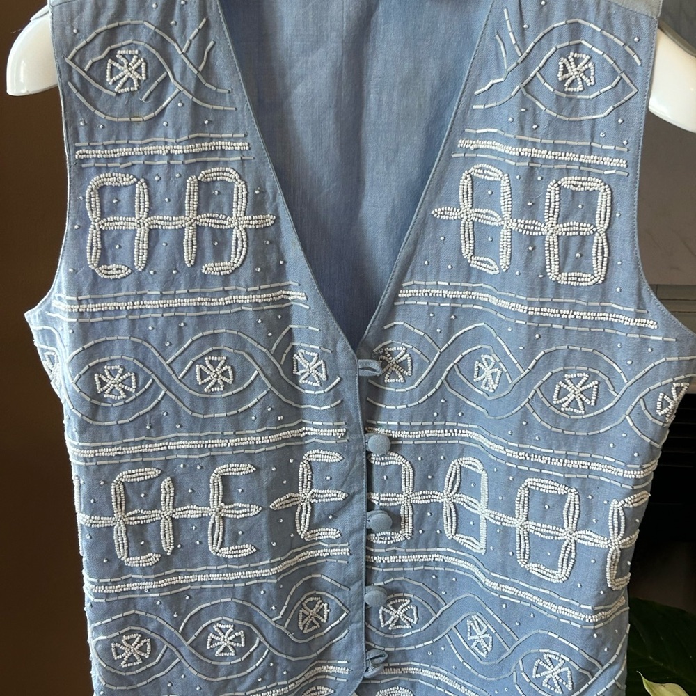 Jane Ashley Sky Blue Tank Top size small